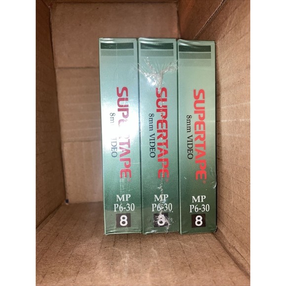 Supertape 8mm ProMP VideoTape Cassette 30 and 60 min P6-30 (3 pack) SEALED - Picture 2 of 10
